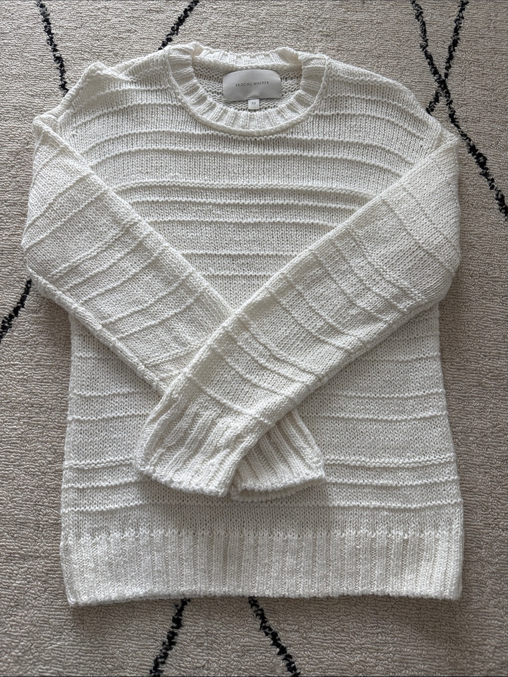 Brochu Walker Soleil Cream pullover Crewneck Sweater